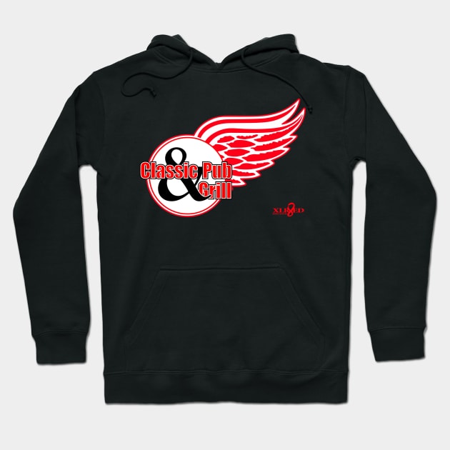 Classic_Pub_Red_Wings_001 Hoodie by XLR8EDmedia